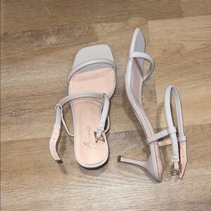 Amina Muaddi Elegant Cream Heels